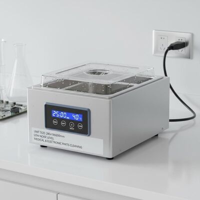 Rozmiar jednostki 280x180x200mm Stacjonarna myjka ultradźwiękowa o niskim poziomie hałasu do czyszczenia części medycznych i elektronicznych