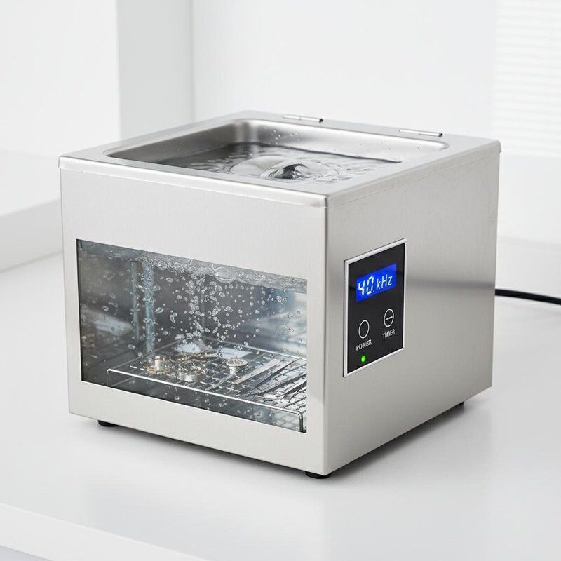 280x180x200mm Stołowa myjka ultradźwiękowa 40kHz Częstotliwość ultradźwiękowa Ochrona bezpieczeństwa Zaprojektowana do czyszczenia delikatnych instrumentów